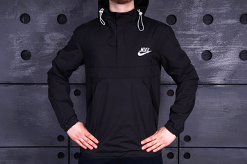 Анорак nike двухцветка чёрный L F0009 фото
