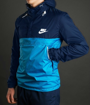 Анорак nike двухцветка сине-голубой L F0009 фото