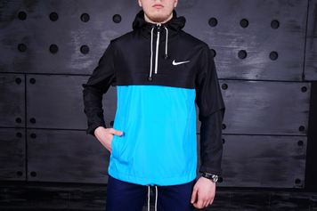 Анорак nike President черно-голубой S F0010 фото